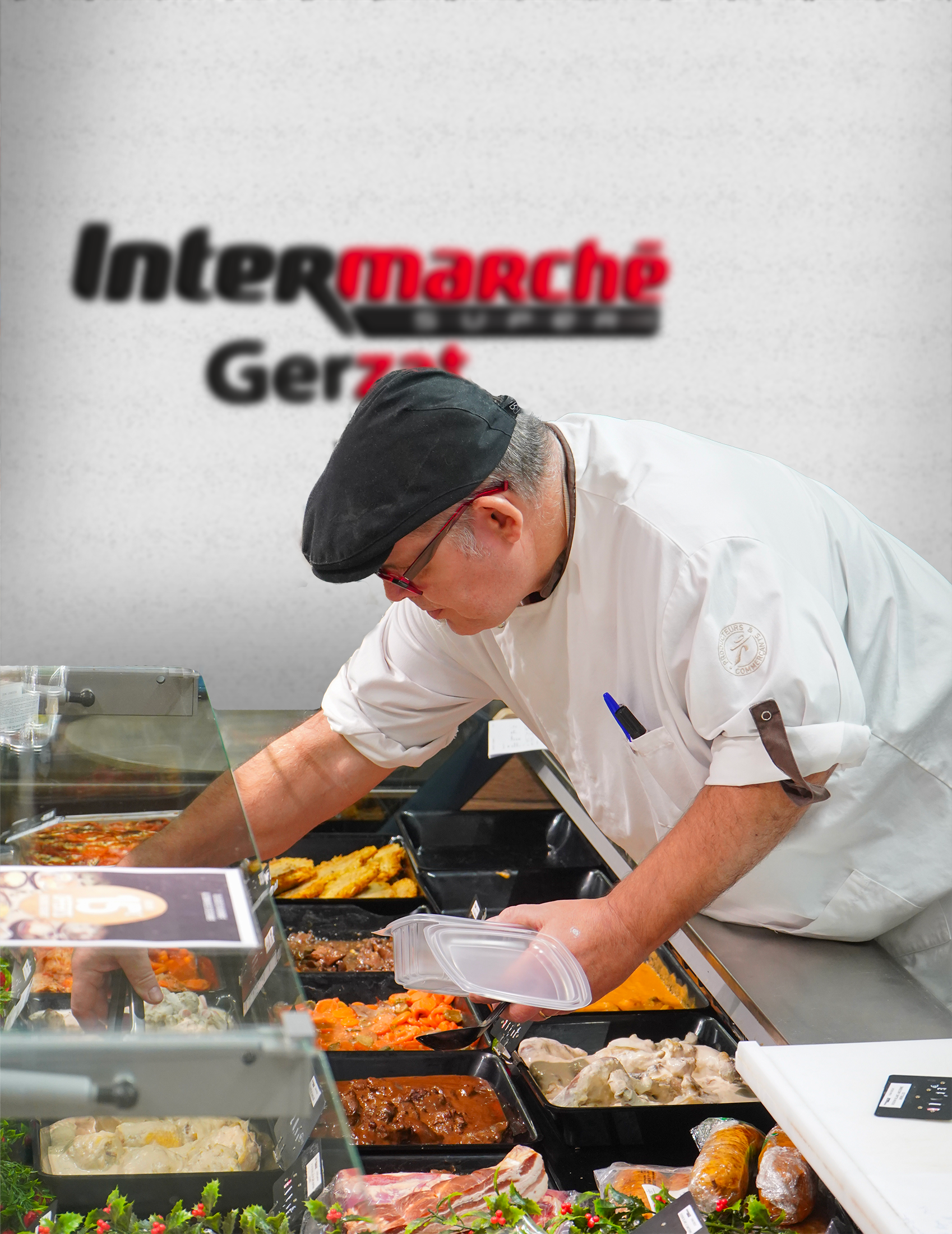 Reportage photo pour Intermarché Gerzat – mise en avant du rayon traiteur en situation réelle