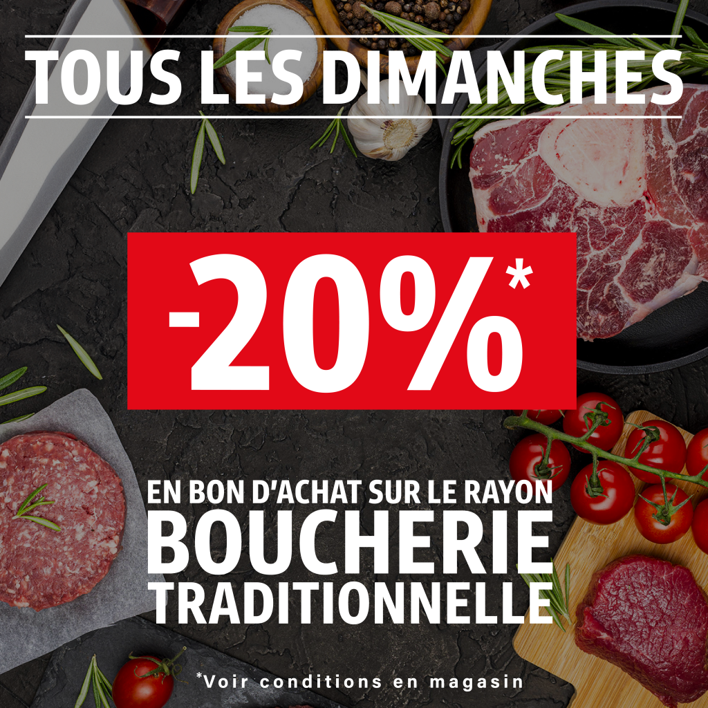 PLV-magasin-rouge-et-blanche-pour-le-rayon-boucherie-d'intermarché.