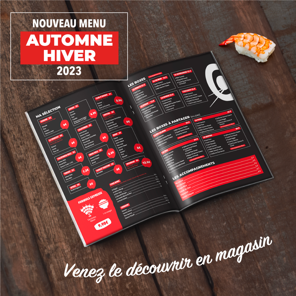 Menu-personnalisé-rouge-et-blanc-réalisé-pour-le-restaurant-O'Sushis.