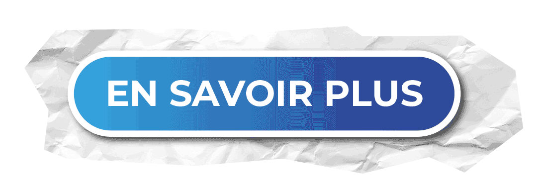 Bouton bleu avec inscription "En savoir plus", utilisé pour inciter à cliquer et obtenir plus d'informations.