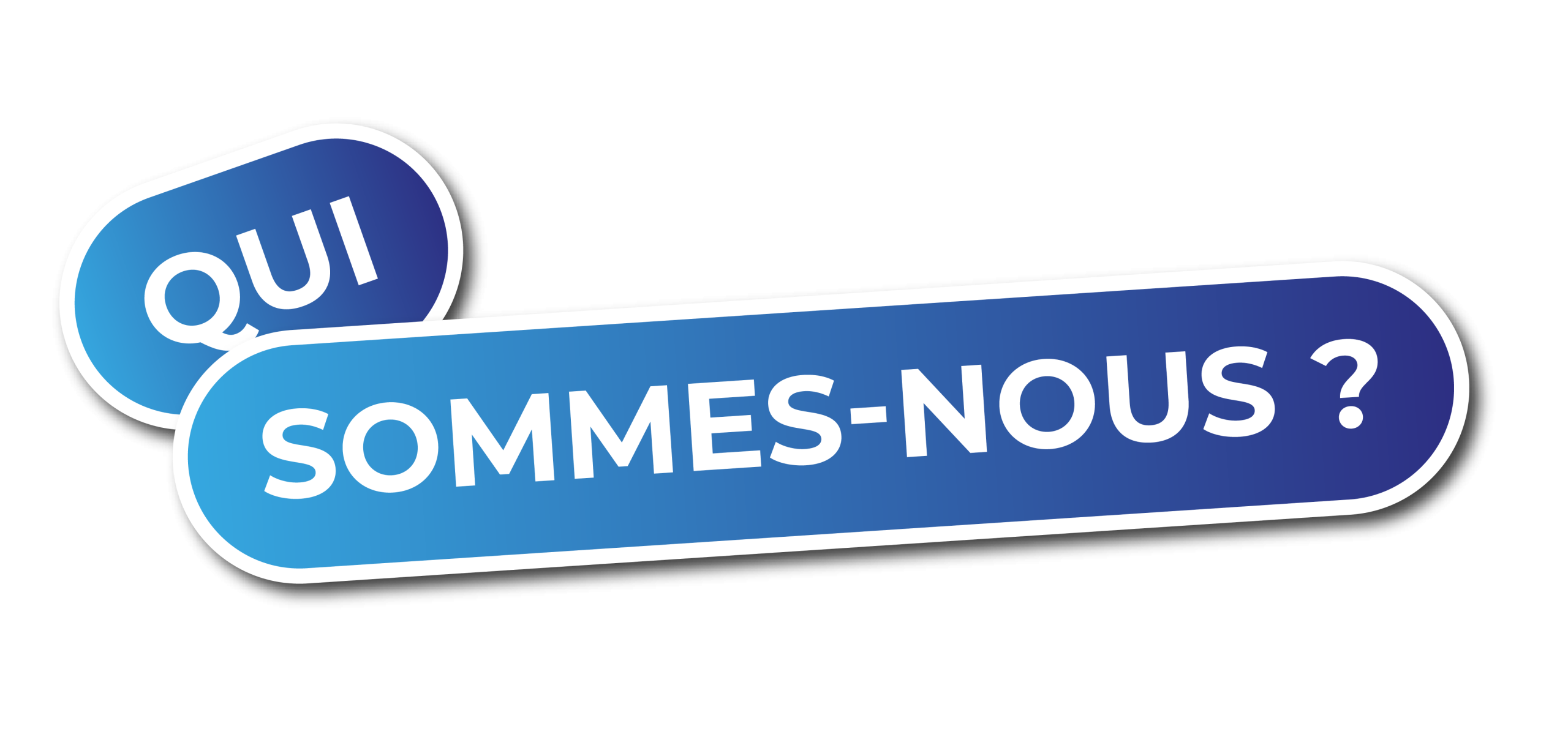 Titre visuel "Qui sommes-nous ?" de la page de présentation de Clap Agency, agence de communication à Clermont-Ferrand.
